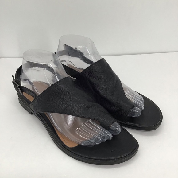 Vionic Ella Leather Women’s Toe Loop Arch Support Comfort Sandal Black Size 8M - Picture 11 of 12